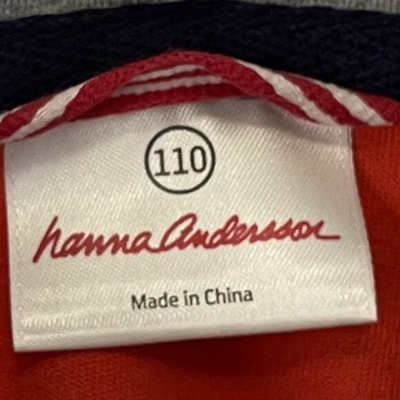Hanna Andersson Orange Dino Terry Jacket Size 110 5 - Picture 7 of 8